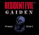 Resident Evil Gaiden title screen for GameBoy Color